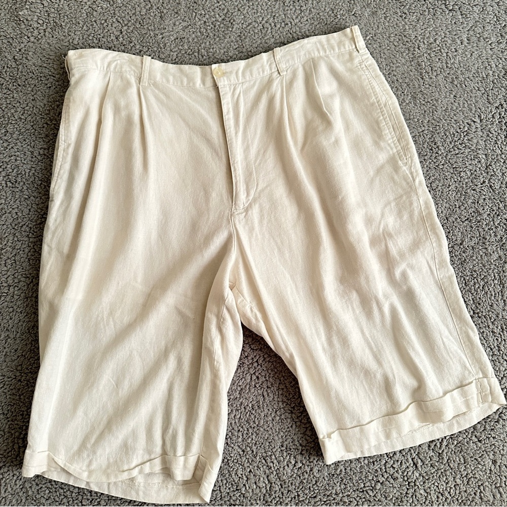 Trust Women’s Plus Casual Cropped Pants with Zipper & 4 Pockets - Linen Blend
